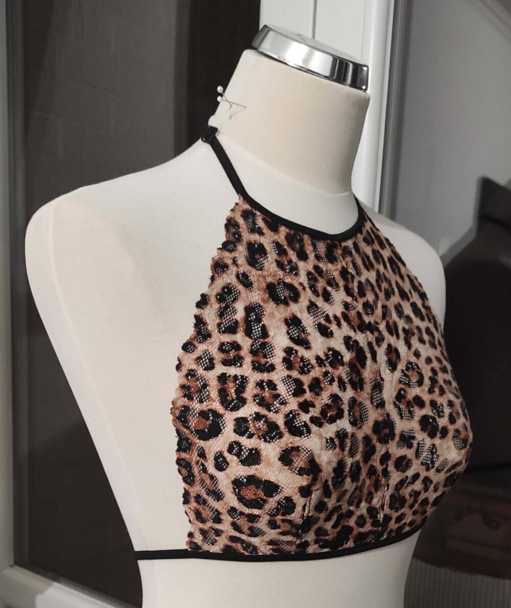 párduc ctop top bralette szett
