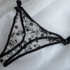 fekete pillangós bralette szett