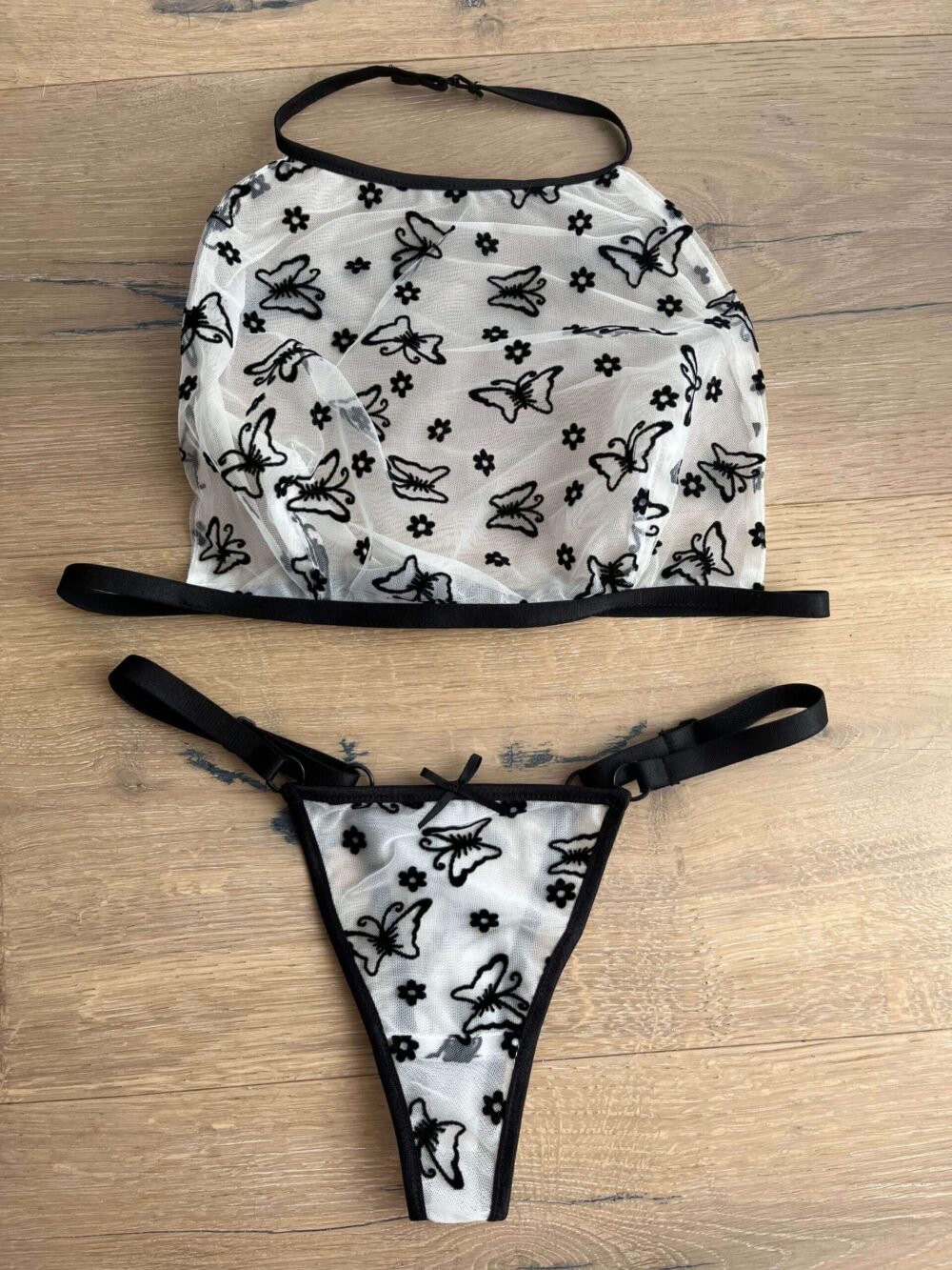 pillangós crop top szett