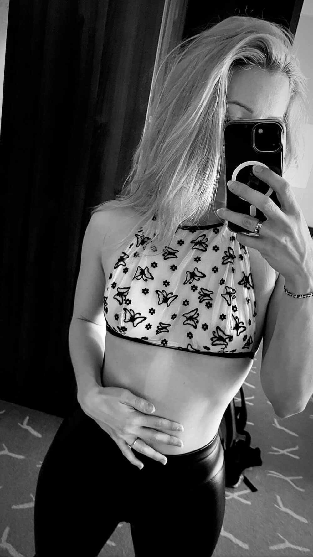 pillangós crop top szett