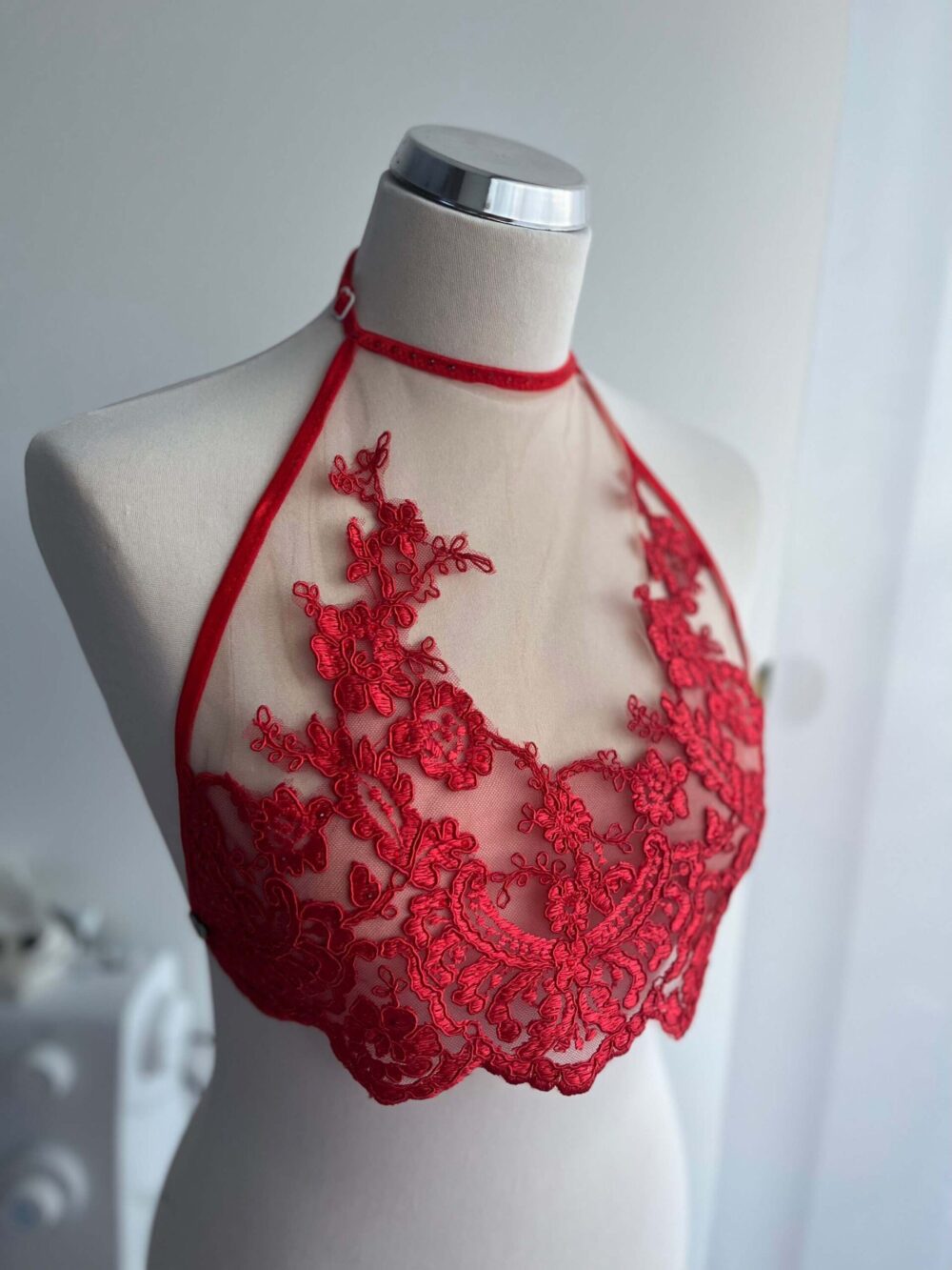 piros csipkés melltartó bralette