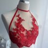 piros csipkés melltartó bralette